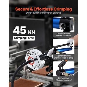 Kit Crimpatrice Idraulica Hydra-Krimp AC con 7 Matrici e Valigetta per Trasporto e Crimpatura Tubi A/C - Product Image 3