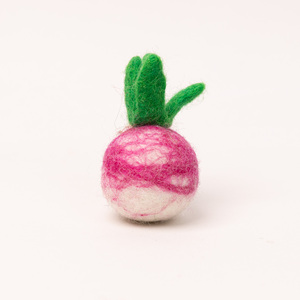 Juguete Educativo de Repollo de Fieltro de Lana Hecho a Mano con Hojas Verdes para Niños - Comercio Justo Ético al por Mayor - Product Image 6