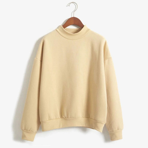Women Turtleneck Pullover Heavyweight Lined Fleece Winter Casual Sweatshirt - Product Image 3