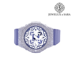 Reloj de Pulsera de Cuero Azul con Diamantes Incrustados, Suministro Directo de Fábrica, para Oficina, Fiestas y Eventos Nocturnos, Disponible para Exportación - Product Image 4