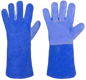 Guantes de Soldadura TIG de Alta Resistencia, Cuero de Cabra y Piel de Vacuno, Puño de Seguridad Grueso Antiestático para Seguridad Industrial - Product Image 5