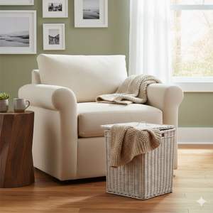 Cesta de lavandería de ratán hecha a mano - Product Image 3