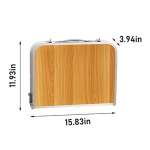 Tavolo Pieghevole da Esterno in Alluminio da 90 cm, Tavolo da Picnic Portatile con 3 Altezze Regolabili, Leggero e Richiudibile per Patio o Giardino - Product Image 6