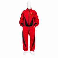 Ensemble de survêtement en nylon coupe-vent avec logo, veste zippée et pantalon de survêtement, dernier design, fabriqué par Elson Sports