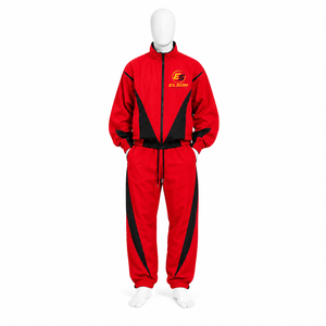 Ensemble de survêtement en nylon coupe-vent avec logo, veste zippée et pantalon de survêtement, dernier design, fabriqué par Elson Sports - Product Image 6