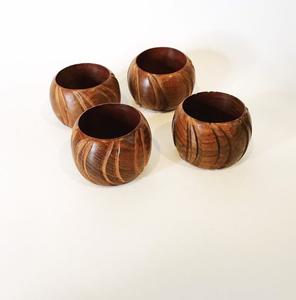 Juego de Anillos para Servilletas de Madera Natural para Decoración de Mesa de Comedor, Bodas y Fiestas, Estilo Rústico Hecho a Mano, Accesorios Decorativos para Mesa - Product Image 1