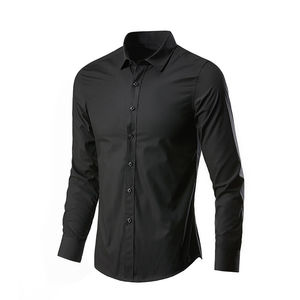 Camisas de Franela de Moda para Primavera y Otoño, Camisa Elástica de Manga Larga para Hombre, Camisas de Franela Informales y Elegantes de Colores - Product Image 4