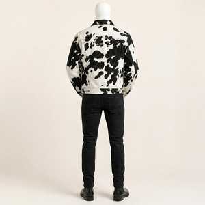 Blouson de motard zippé en cuir de vachette véritable pour homme, avec col rabattable en fourrure, coupe classique personnalisée, vêtement d'extérieur d'hiver - Product Image 4