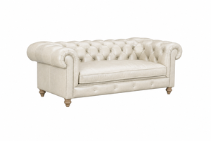 Genuine Leather Chesterfield <b>Sofa</b> Three Seat Tufted Back Rolled Arm Traditional Style Living Room <b>Sofa</b> Leather <b>Sofa</b> - Product Image 3