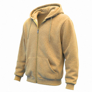 Men Autumn Hip Hop Heavyweight Full <b>Zip</b> Hoodie Custom Oversized Black 100% Cotton Eco-Friendly Breathable Customized Printing - Product Image 4