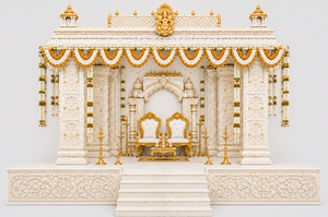 Elegante Decoración de Mandap de Fibra de Vidrio con Temática del Templo Divino Tirupati para Ceremonias de Boda Hindúes - DST EXPORTS Proveedor Mayorista - Product Image 4