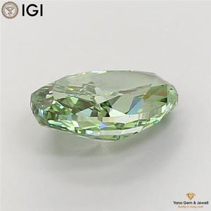 เพชรทรงรี สำหรับจี้สุดหรู สีเขียวสดใส ระดับความสะอาด VS2 น้ำหนัก 5.00 กะรัต พร้อมใบรับรอง IGI เพชร CVD ที่เพาะเลี้ยงในห้องปฏิบัติการ - Product Image 4