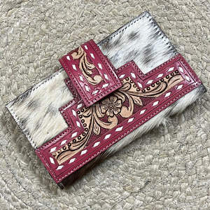 Cartera Bifold de Cuero Genuino Hecha a Mano para Mujer, la Más Vendida de la Expo de Marzo, Cartera Larga con Tarjetero - Product Image 4