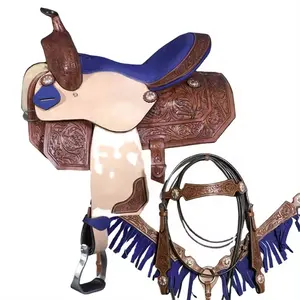 Ampiamente usato in pelle di alta qualità 100% Premium fatta cavallo sella sella occidentale comodo Dressage traspirante sella per la vendita