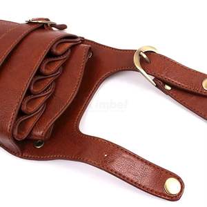 Étui Classique pour Ciseaux de Barbier en Cuir Marron, Pochette de Coiffure Grande Capacité avec Ceinture, Personnalisable OEM ODM - Product Image 2