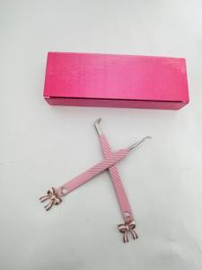 Pince à épiler cils GETUP BROSONS IMPEX en acier inoxydable à 90 degrés, pointe en fibre, rose, lisse/dentelée, prise en main parfaite - Product Image 6