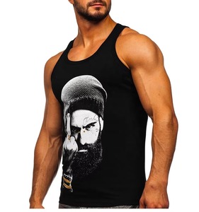 Camiseta sin mangas de punto transpirable para hombre, estilo chaleco deportivo informal de verano, material ligero con corte de axila caída, venta al por mayor - Product Image 5