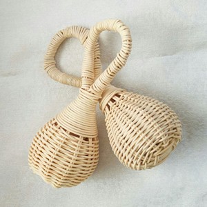 Combo de sonajeros de ratán hechos a mano, la mejor opción de juguetes relajantes para niños, sonajero natural para bebés - Product Image 6