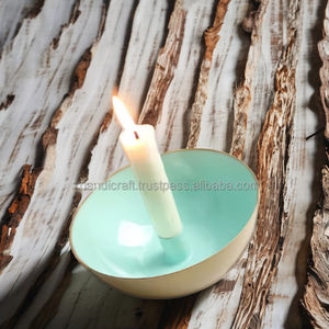 Handmade Metal Christmas Ramadan Candle Holder Stick Bowl Alibaba Assured Customised Enamelled <b>Small</b> Home Decoration Low Price - Product Image 3