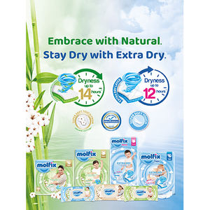 Couches moulantes extra sèches Molfix Super Jumbo Pack Taille S80 Couches bébé douces et respirantes - Product Image 2
