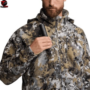 Veste Softshell Unisexe Haut de Gamme à Capuche Entièrement Zippée pour Activités de Plein Air, Chasse, Randonnée, Camping – Imperméable en Polyester, Adaptée aux Intempéries - Product Image 4