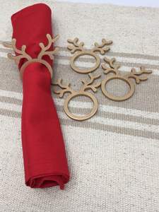 Anillo para Servilletas de Aluminio con Diseño Navideño de Reno, para una Experiencia de Cena Elegante - Product Image 2