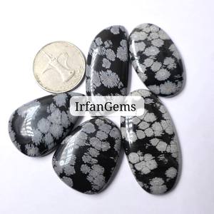 อัญมณีทรงหลังเบี้ยทรงหลวมคุณภาพสูงเกล็ดหิมะธรรมชาติอัญมณีควอตซ์ชั้นดีทำวัสดุฟรีไซส์ขายส่ง - Product Image 5