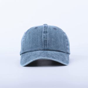 Gorra de béisbol ajustable de nuevo diseño 100% algodón lavado Denim Puff estampado deportivo papá sombrero para hombres y mujeres - Product Image 3