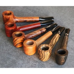 Pipe à fumer en bois de style vintage de qualité supérieure, finition laquée, type courbé, durable, réutilisable, écologique, logo personnalisé, directement de l'usine - Product Image 1