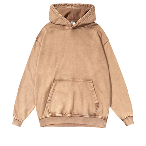 Sweat à capuche tendance en coton 100% teint et lavé, poids lourd 420 g/m², coupe ample pour homme, idéal pour l'hiver, service OEM - Product Image 6