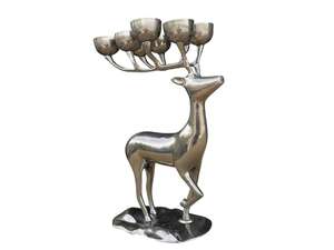 Geometric Iron Tea <b>Light</b> Holder Gold Handmade Eco-friendly Home Decor Deer Candelabra Christmas - Product Image 5