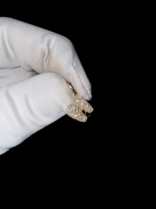 จากร้านขายเพชรแท้สีทองแท้10K ที่ปลูกในห้องทดลองดีไซน์ไม่เหมือนใครหรูหราของขวัญที่ทำจากทันตแพทย์สร้อยคอแบบมินิมอลสวยงาม - Product Image 3