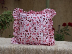 Fundas de Cojín con Estampado Floral y Rayas, Hechas a Mano en India, Cojines Decorativos Bohemios para Sofá, Decoración del Hogar Boho, Cojines Vintage de Algodón - Product Image 2