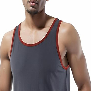 Professional Breathable Quick Dry 100% Cotton V-neck Knitted Gym <b>Singlet</b> Tank Top <b>for</b> <b>Men</b> Solid Color Comfortable Slim Fit 2026 - Product Image 1