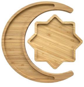 Plateau de service rectangulaire réutilisable pour desserts et aliments, motif lune et étoile, idéal pour le Ramadan et les fêtes islamiques, vente en gros - Product Image 6