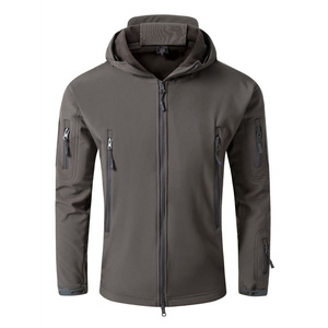 Men's Beige Solid Casual Hooded Waterproof <b>Fleece</b> Bomber Jacket <b>Zipper</b> Front Workwear Style Regular Fit Polyester Winter Wear - Product Image 5