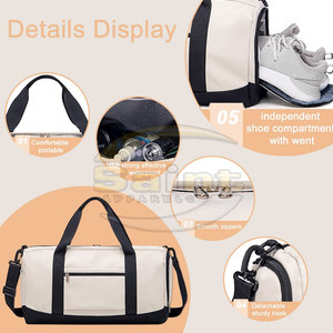 Bolsas de Lona de Poliéster de Gran Capacidad Hechas en Pakistán, Bolsa de Viaje, Gimnasio y Deportes Personalizada, Venta al Por Mayor, Pedido al Por Mayor, OEM con Compartimento para Zapatos - Product Image 6
