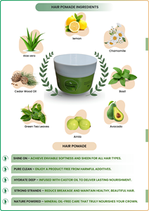 Natural Organic Herbal <b>Hair</b> Styling Pomade | Moisturizing & Anti-Frizz | Medium Hold Formula for Curly <b>Hair</b> - Product Image 2