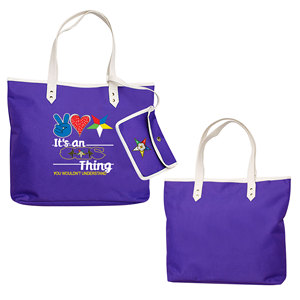 Sac fourre-tout violet « C'est une chose OES, tu ne comprendrais pas » |   Sac fourre-tout imperméable violet personnalisé Eastern Star - Product Image 1