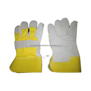 Guantes de aparejo canadienses de alta resistencia Guantes DE TRABAJO anticorte de seguridad industrial de cuero de grano blanco para protección de manos a granel - Product Image 2