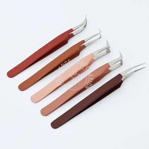 High-Quality Eyelash Extension Tweezers Isolation Tweezers Curved 90 Degree Fiber Tips Isolation Tweezer Perfect Grip to Lashes - Product Image 4