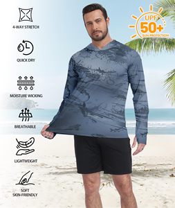 เสื้อฮู้ดดี้สำหรับตกปลาผู้ชาย ออกแบบมาเพื่อการใช้งานกลางแจ้ง ระบายความชื้นได้ดี ป้องกันแสงแดด UPF 50+ ผลิตจากโพลีเอสเตอร์ 100% - Product Image 5