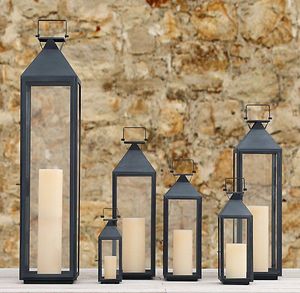 Magnifique lanterne à bougie en métal, porte-bougie décoratif rustique de style ferme, pièce de décoration pour patio, jardin, mariage - Product Image 1