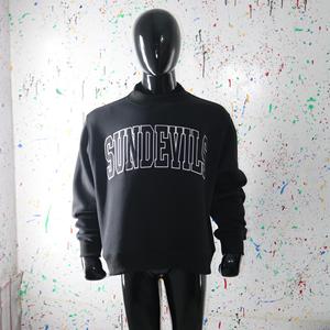 Sweat-shirt à col montant 100% coton avec broderie appliquée, col large, URBAN PRODUCTIONS - Product Image 3