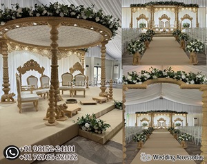 Magnifique Mandap en bois pour mariage indien, style Rajwadi, pour cérémonie de mariage hindou Maharaja, Mandaps de mariage hindou - Product Image 6