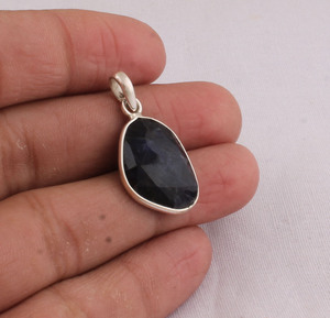 Pendentif en argent sterling 925 avec labradorite sertie clos, fait main, en argent massif, style vintage, pour anniversaire, vente en gros - Product Image 2