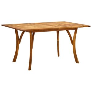 Grand ensemble de salle à manger en bois d'acacia massif noir, table rectangulaire de jardin et chaises - Product Image 3