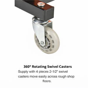 Carrito de Herramientas Rodante Reforzado con Asiento, Cajón y Bandeja, Taburete de Mecánico con Giro de 360° °   Ruedas Giratorias y Caja de Almacenamiento GAPGAR026 - Product Image 6