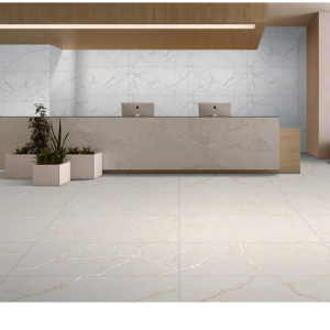 Carreaux de porcelaine émaillée polie à surface brillante, conçus pour les revêtements de sol et les murs de grand format, offrant des reflets lumineux. - Product Image 1