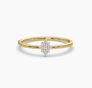 Bague de fiançailles personnalisée en or 14 carats, diamant de laboratoire certifié IGI, taille brillant, solitaire, bijoux fins pour cadeau d'anniversaire - Product Image 1